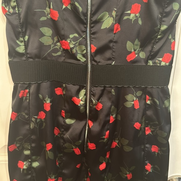 For Love and Lemons Love Song Dress Mini Dress Black Res Flowers Size XS - Picture 9 of 15